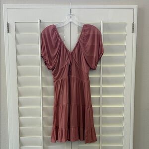 Tinsel Dusty Rose Mini Dress